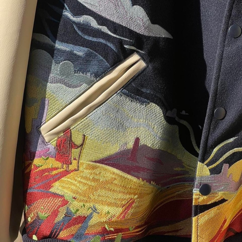 Derschutze x @uhezzy embroidered college varsity jacket - Picture 2 of 8